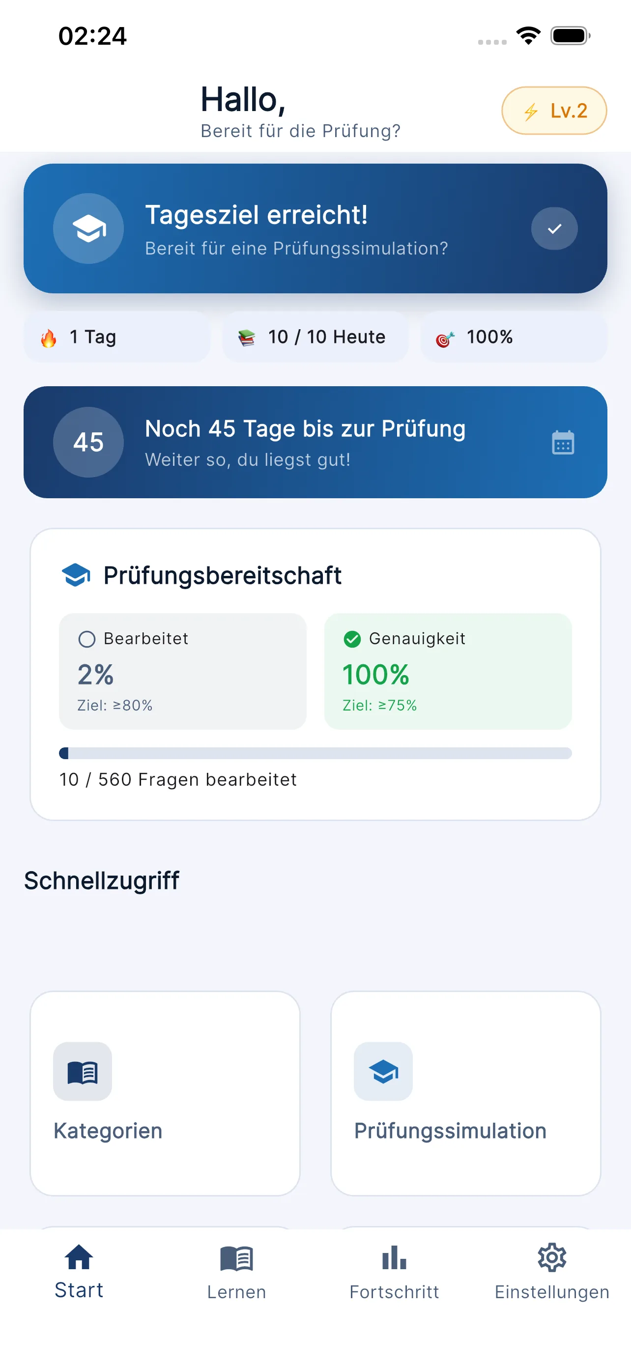 Startbildschirm